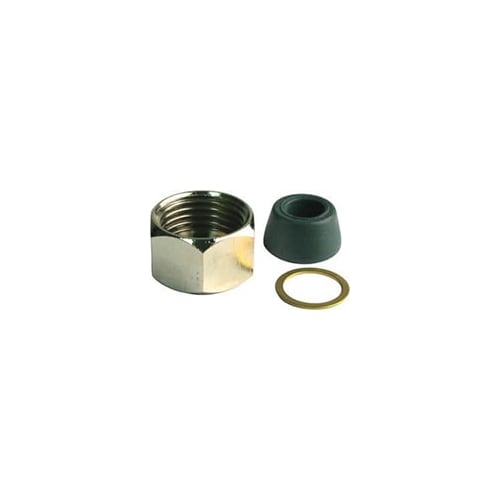 1/2 in. x 3/8 in. Brass Faucet Nut Chrome